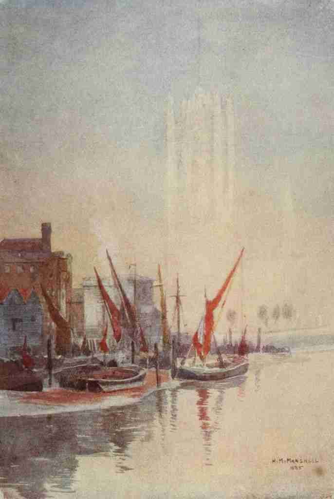 Marshall Herbert 1841 1913 The Scenery of London 1905 Millbank A4 Photo Print