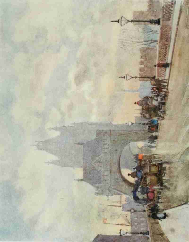 Marshall Herbert 1841 1913 The Scenery of London 1905 On Tower Bridge A4 Photo Print