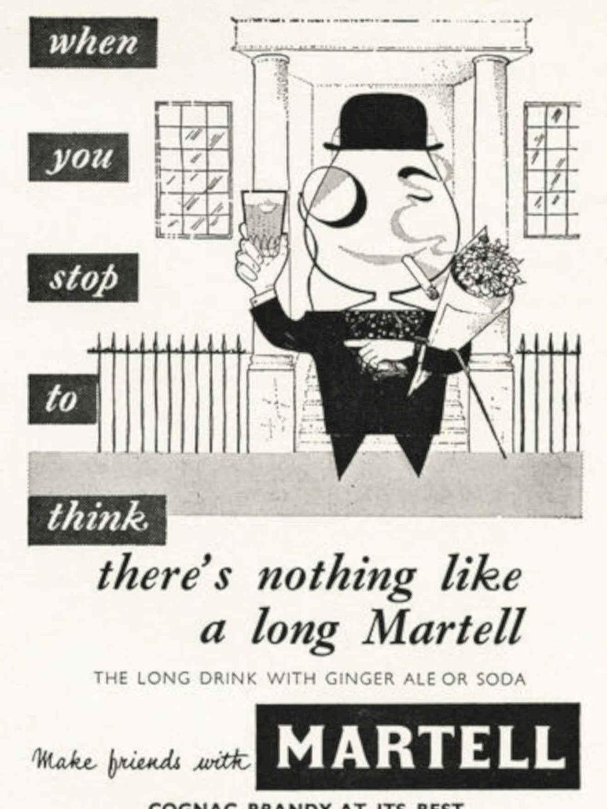 Martell Cognac Vintage Retro Advert Poster A4 Photo Print