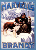 Martells Brandy Rescue 1930s Vintage Retro Advert Poster