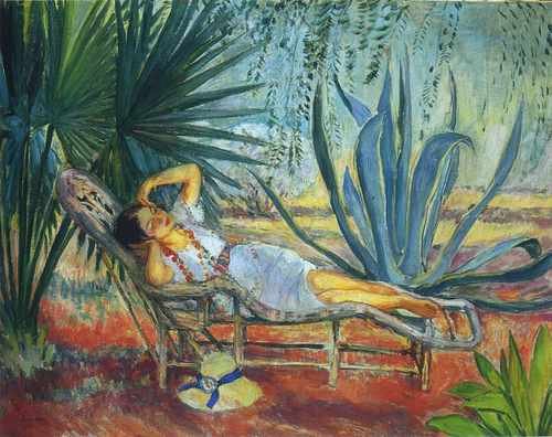 Marthe In A Lounge At St Tropez A4 Photo Print