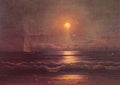 Martin Johnson Heade Sailing by Moonlight  A4 Photo Print