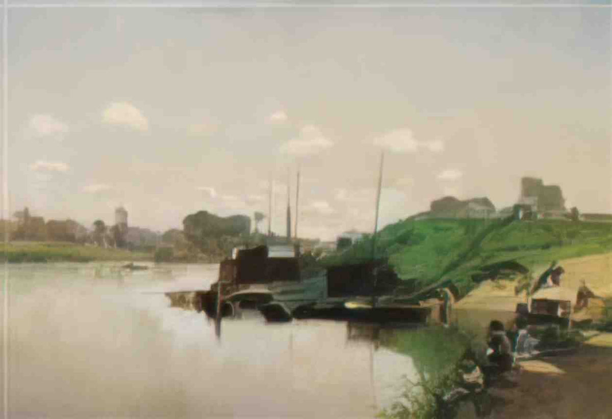 Martin Rico y Ortega mart n rico ortega a summer s day on the seine Art A4 Photo Print