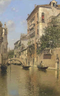 Martin Rico y Ortega martin rico a canal in venice Art A4 Photo Print