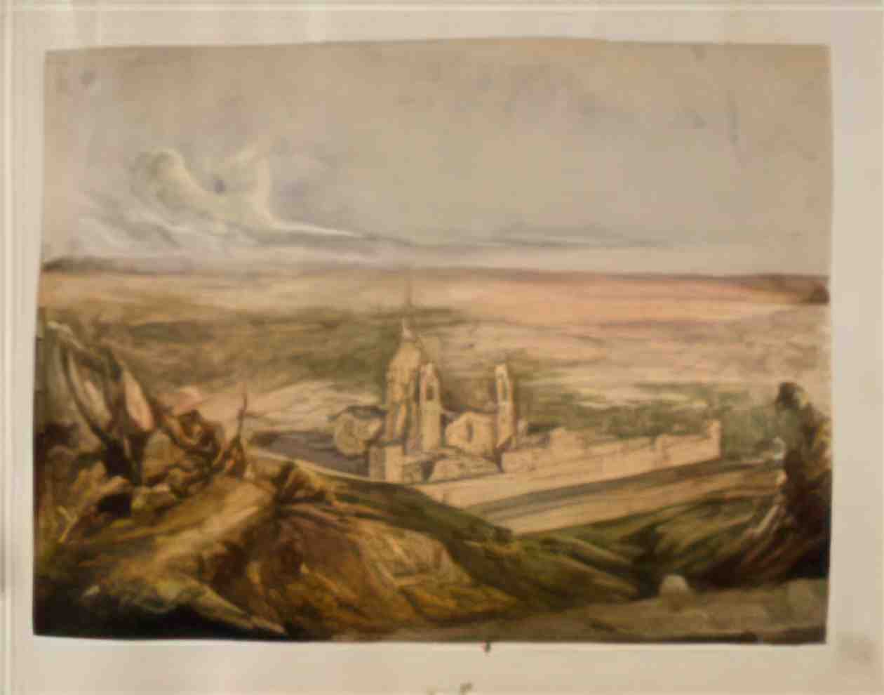 Marianne North view of kuching and river sarawak borneo 1876 Art A4 Photo Print