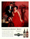 Martini Cocktails 1950s Vintage Retro Advert Poster