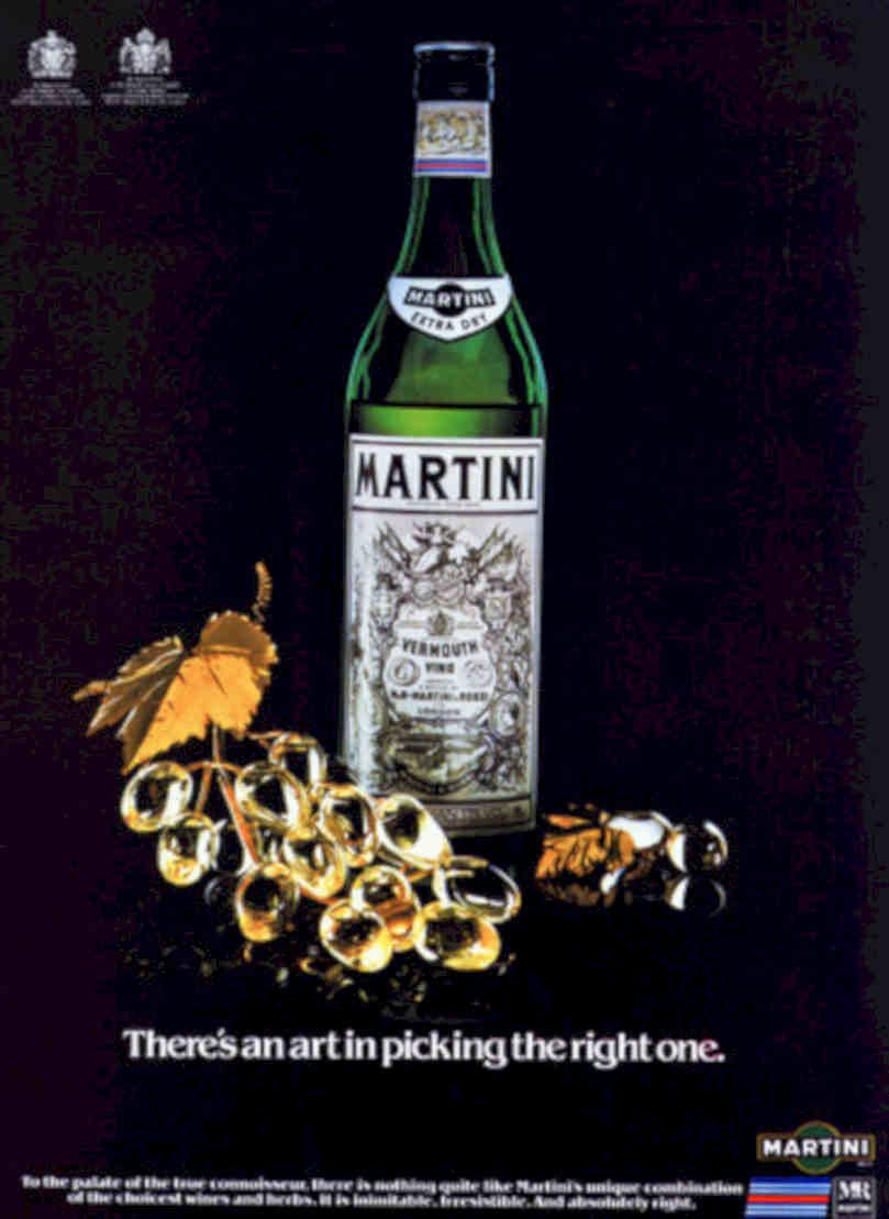 Martini Extra Dry Vintage Retro Advert Poster A4 Photo Print