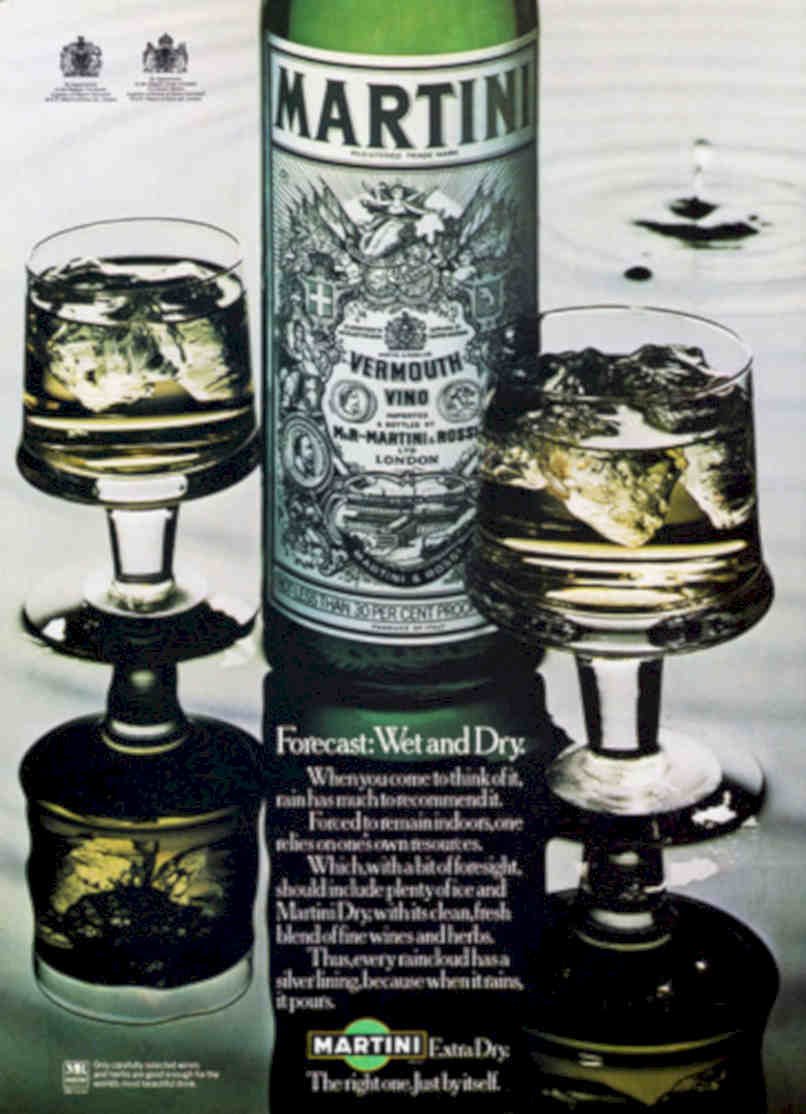 Martini Glasses Vintage Retro Advert Poster A4 Photo Print
