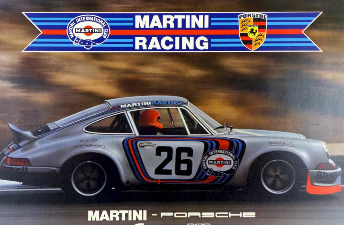 Martini Porsche Racer Vintage Retro Advert Poster A4 Photo Print