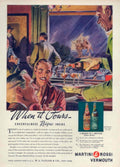Martini Vermouth 666 1940s Vintage Retro Advert Poster