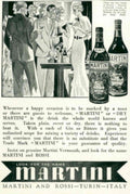 Martini Vermouth Bottles 1930s Vintage Retro Advert Poster