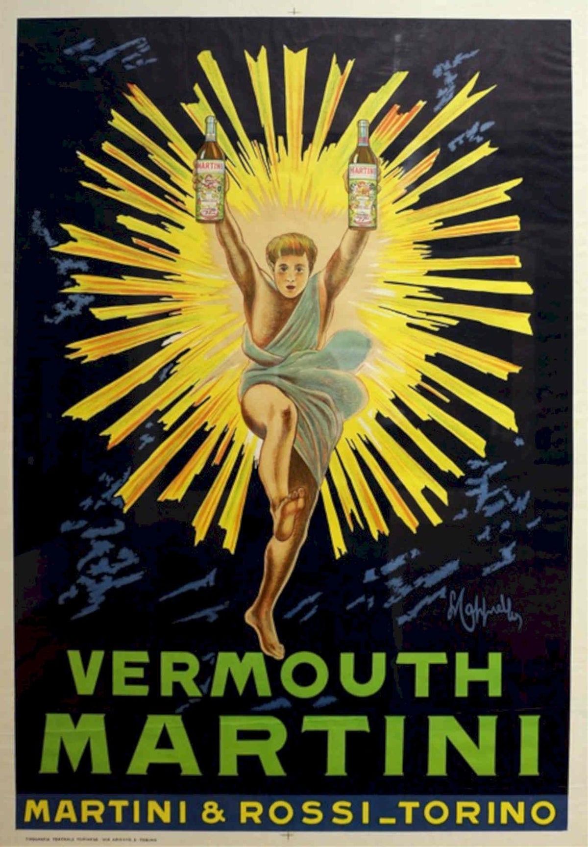Martini Vermouth Rossi Vintage Retro Advert Poster