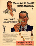 Martinis Trophy Cocktails 1940s Vintage Retro Advert Poster