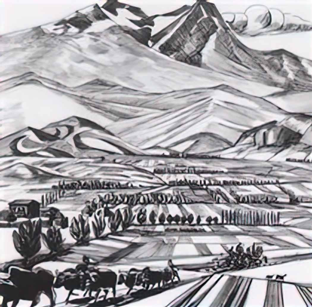 Martiros Sarian aragats 1925 Art A4 Photo Print