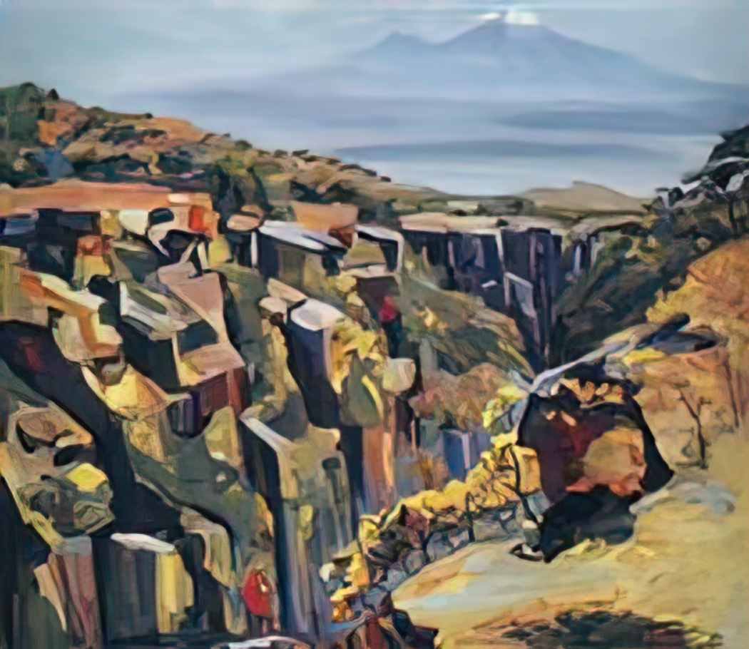 Martiros Sarian cliff in the slope of aragats 1958 Art A4 Photo Print