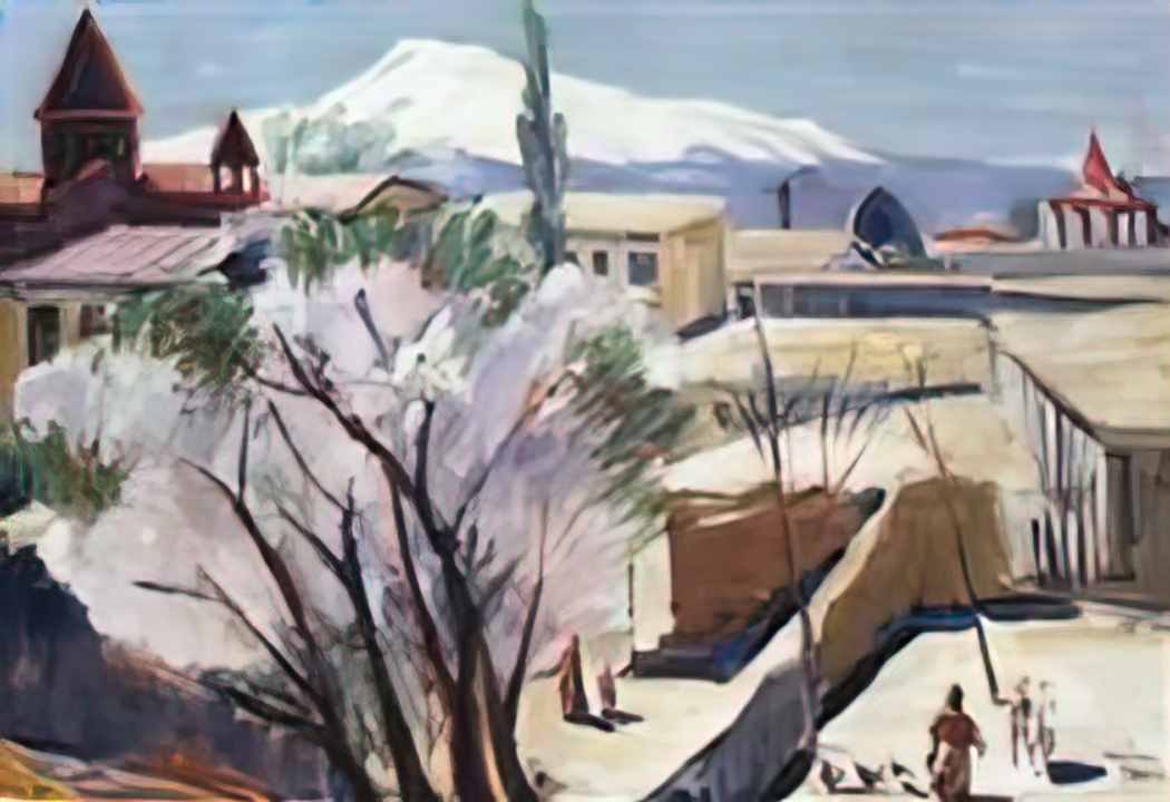 Martiros Sarian in old yerevan 1930 Art A4 Photo Print