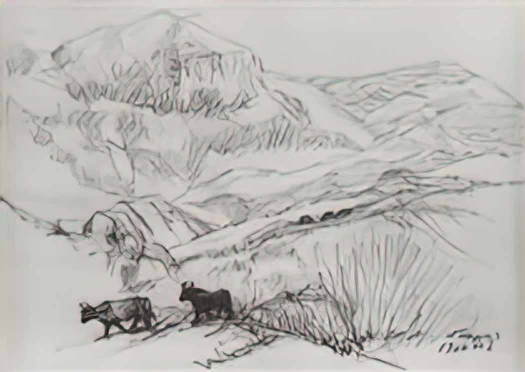 Martiros Sarian in the mountains 1960 Art A4 Photo Print