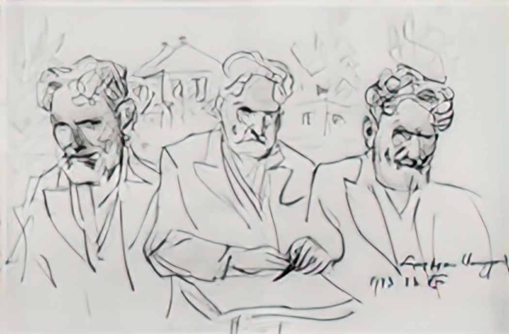 Martiros Sarian study to self portrait three ages 1943 Art A4 Photo Print