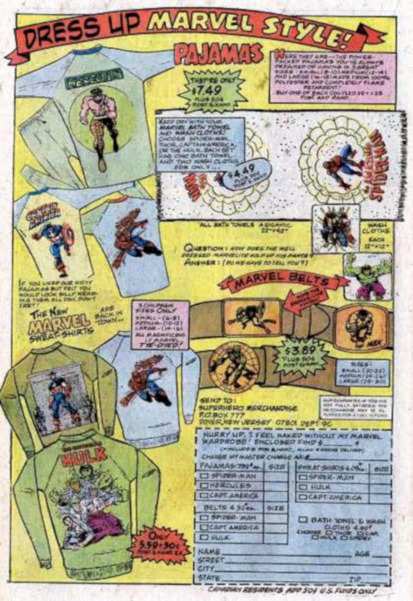 Marvel Clothing Heroes Vintage Retro Advert Ads A4 Photo Print