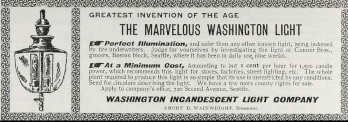 Marvelous Washington Light Vintage Retro Advert Poster A4 Photo Print