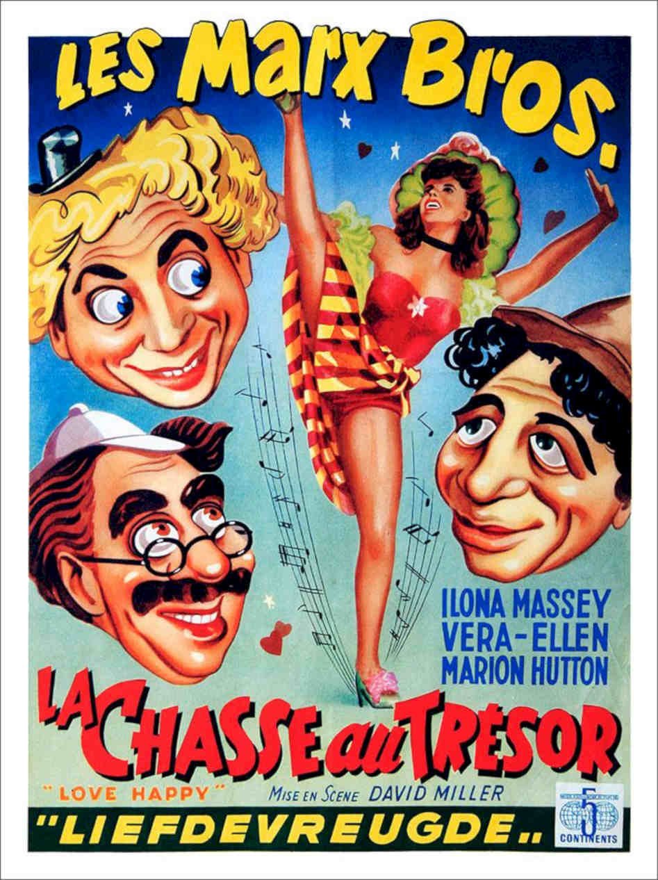 Marx Brothers Love Happy Comedy Movie Poster Vintage Retro Advert Poster A4 Pho