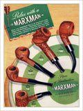 Marxman Pipes Vintage Retro Advert Poster A4 Photo Print