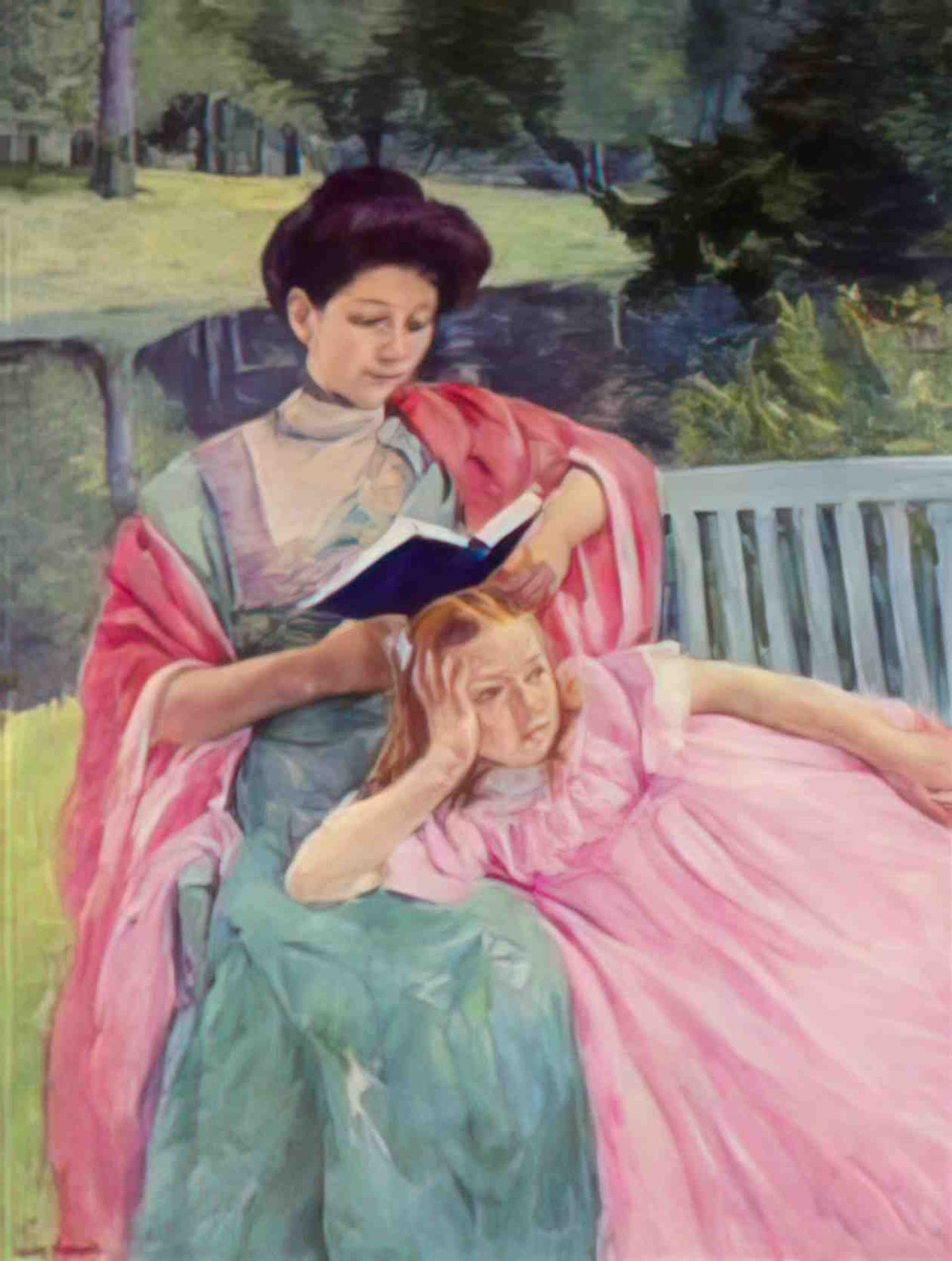 Mary Cassatt auguste reading to her daughter 1910 Art A4 Photo Print