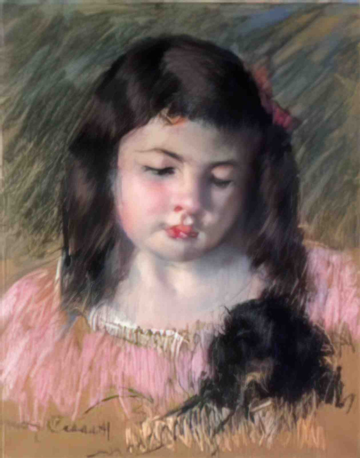 Mary Cassatt bust of francoise looking down Art A4 Photo Print