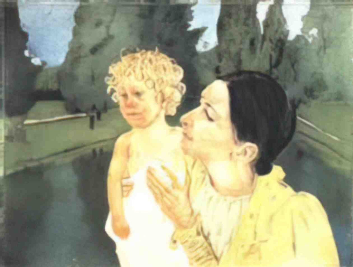Mary Cassatt by the pond 1898 Art A4 Photo Print