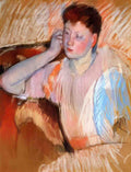 Mary Cassatt clissa turned left with her hand to her ear 1895 Art A4 Photo Print