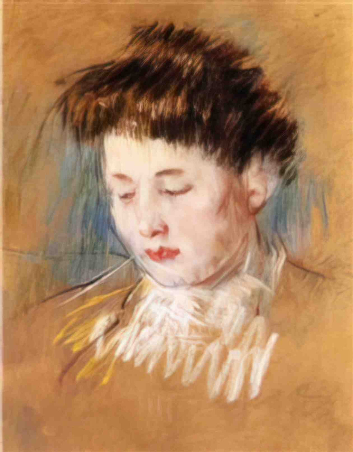 Mary Cassatt head of julie looking down Art A4 Photo Print