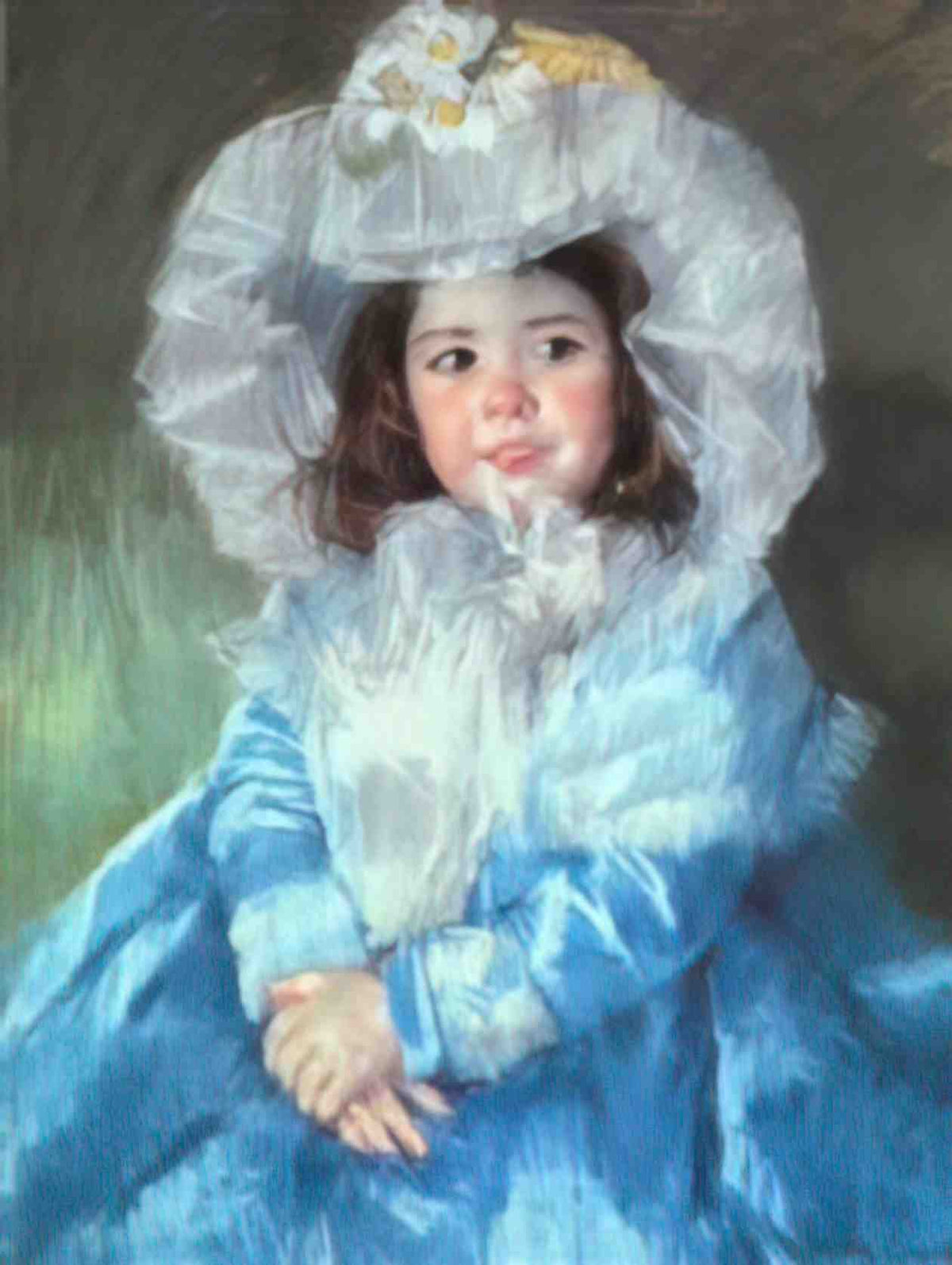 Mary Cassatt margot in blue 1902 Art A4 Photo Print