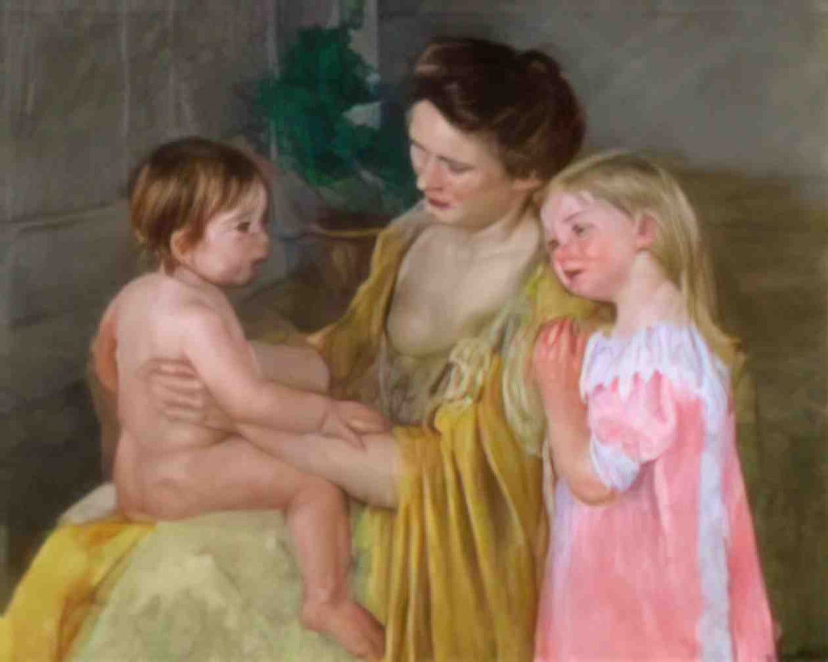 Mary Cassatt mother and two children 1906 Art A4 Photo Print
