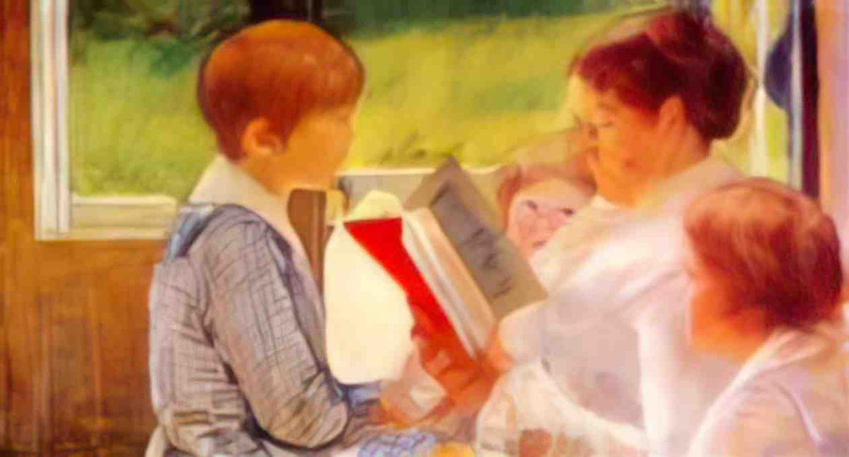 Mary Cassatt mrs cassatt reading to her grandchildren 1880 Art A4 Photo Print