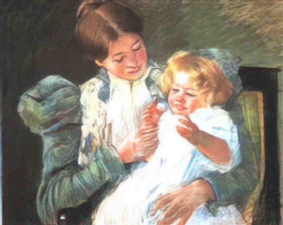 Mary Cassatt pattycake 1897 Art A4 Photo Print