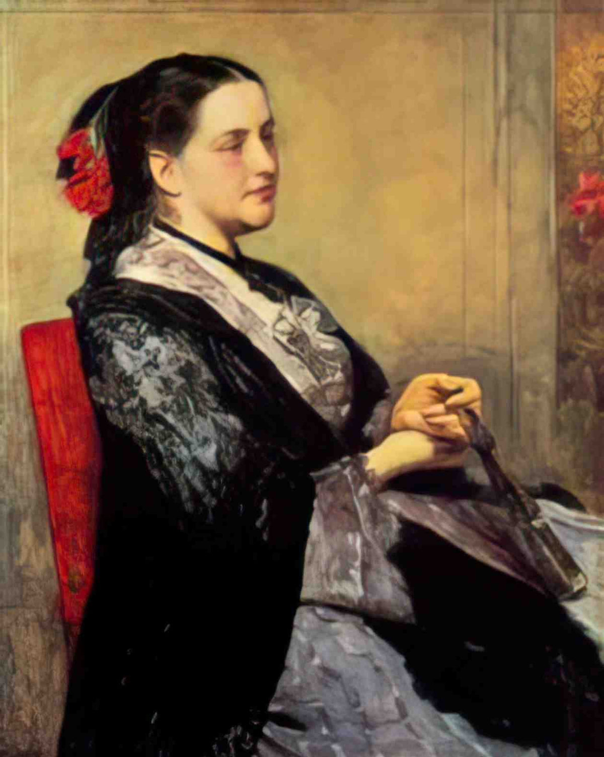 Mary Cassatt portrait of a lady of seville 1873 Art A4 Photo Print