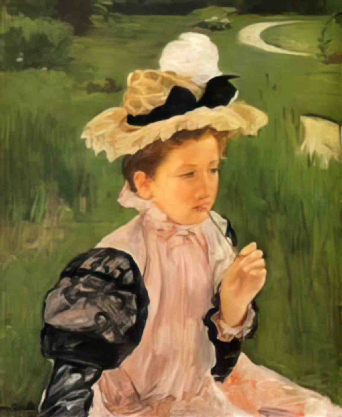Mary Cassatt portrait of a young girl Art A4 Photo Print