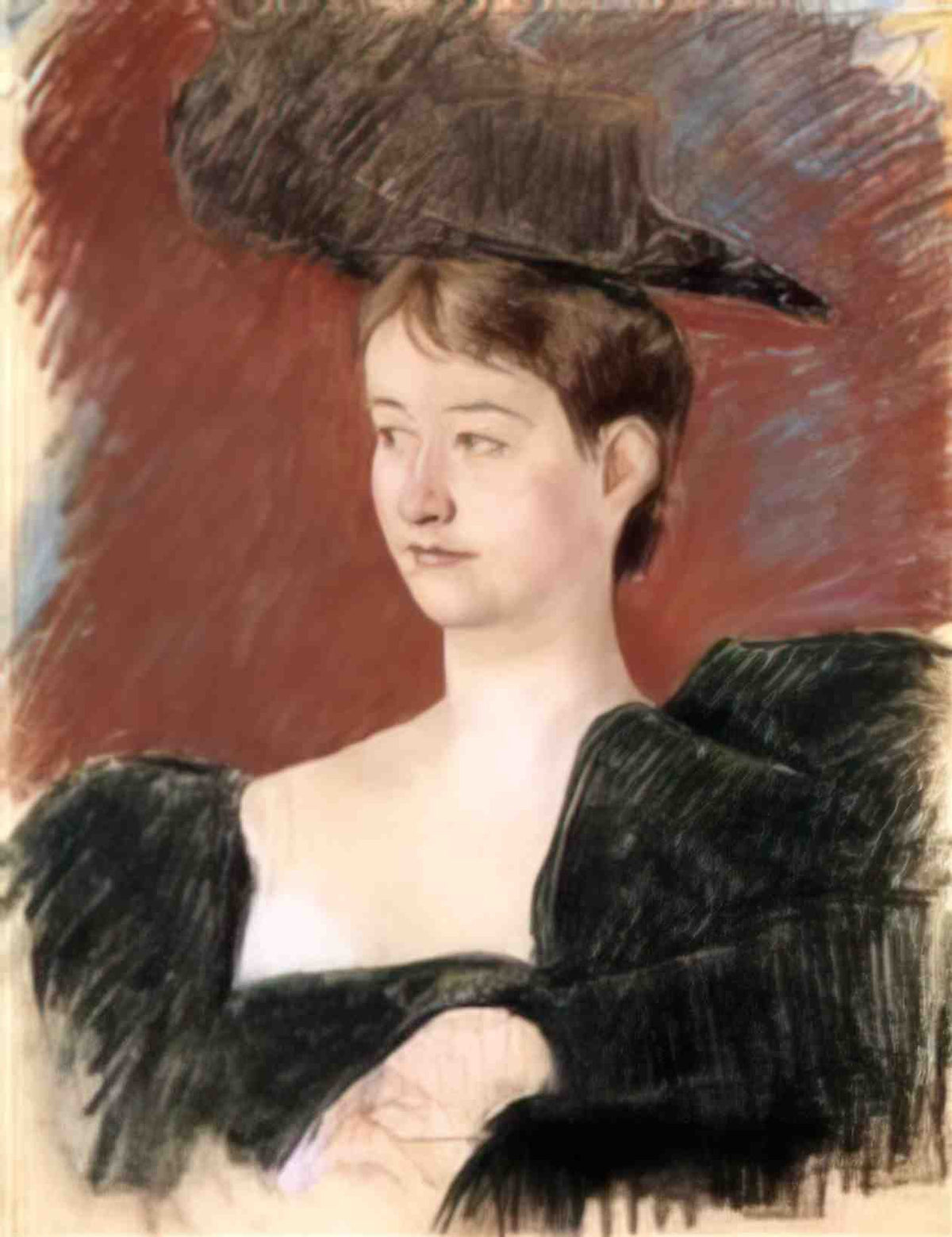 Mary Cassatt portrait of a young woman in green Art A4 Photo Print