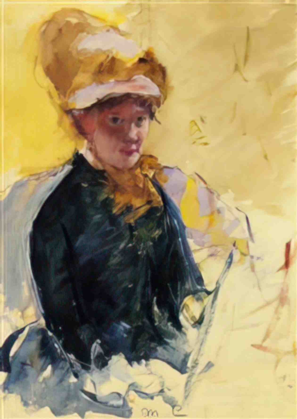 Mary Cassatt child with red hat Art A4 Photo Print