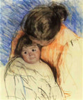 Mary Cassatt ellen with bows in her hair looking right Art A4 Photo Print