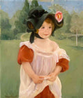 Mary Cassatt girl in large hat Art A4 Photo Print