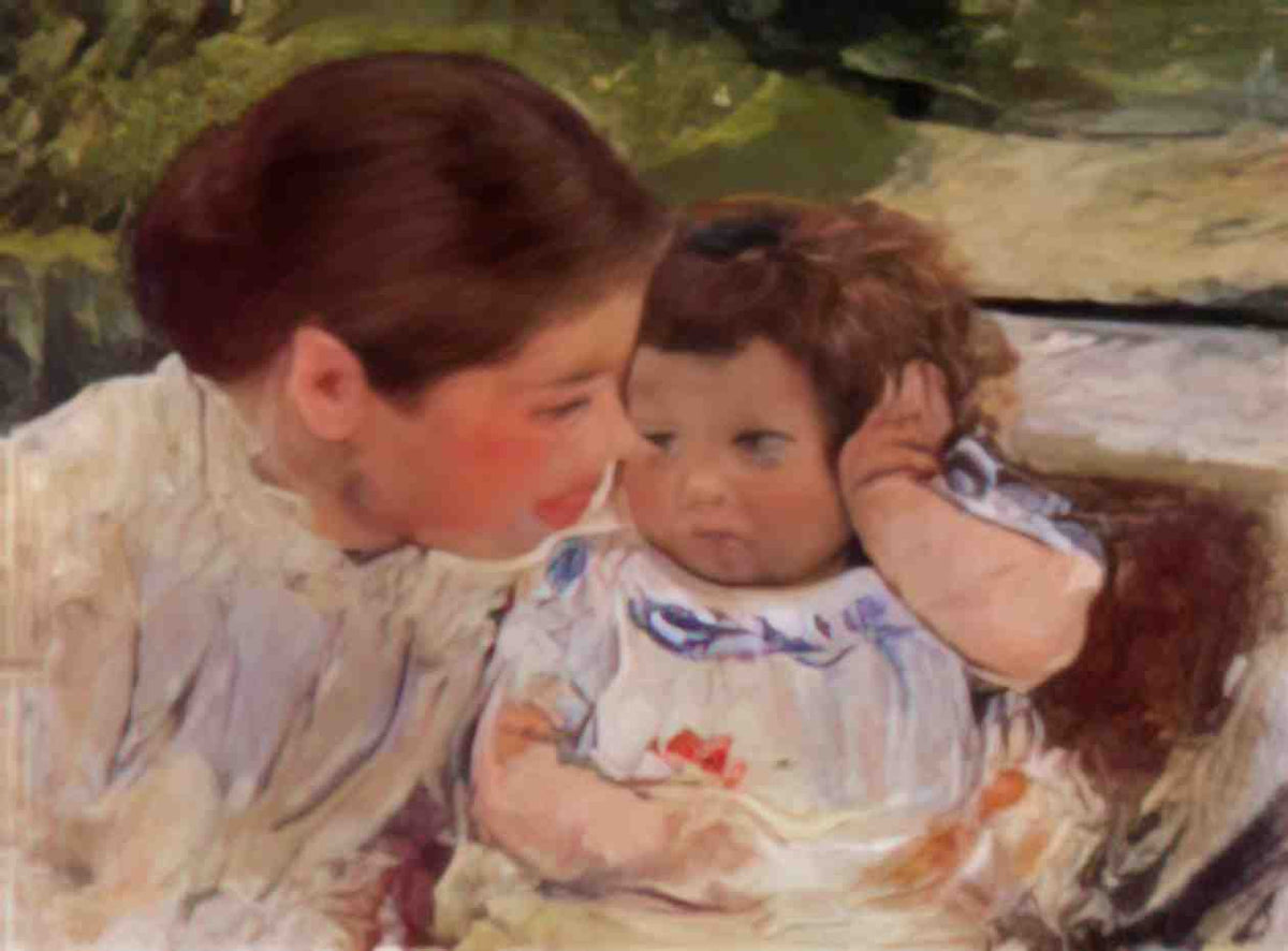 Mary Cassatt susan comforting the baby no 1 Art A4 Photo Print