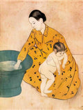 Mary Cassatt jules being dried by his mother 1900 Art A4 Photo Print