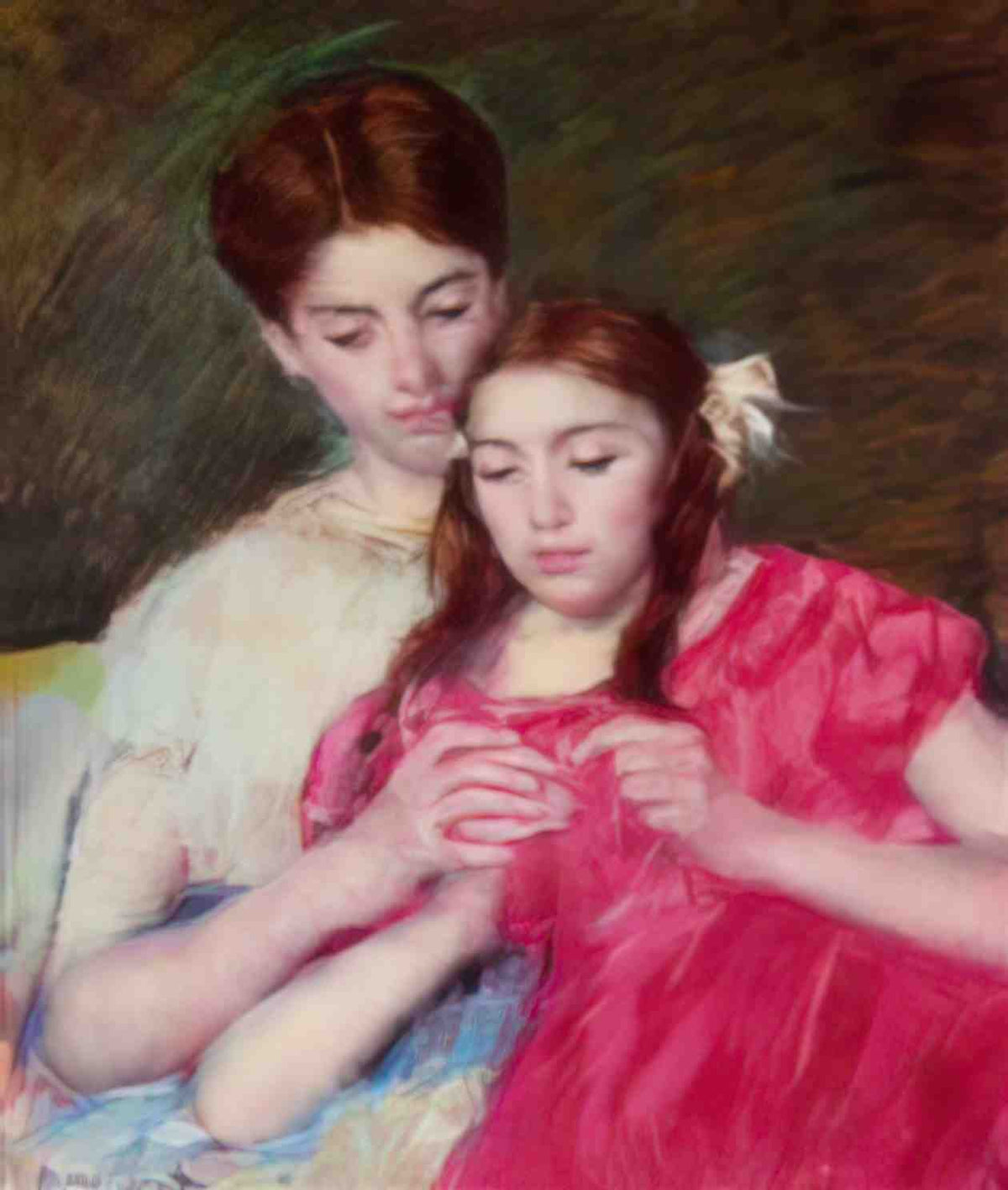 Mary Cassatt jules standing by his mother Art A4 Photo Print