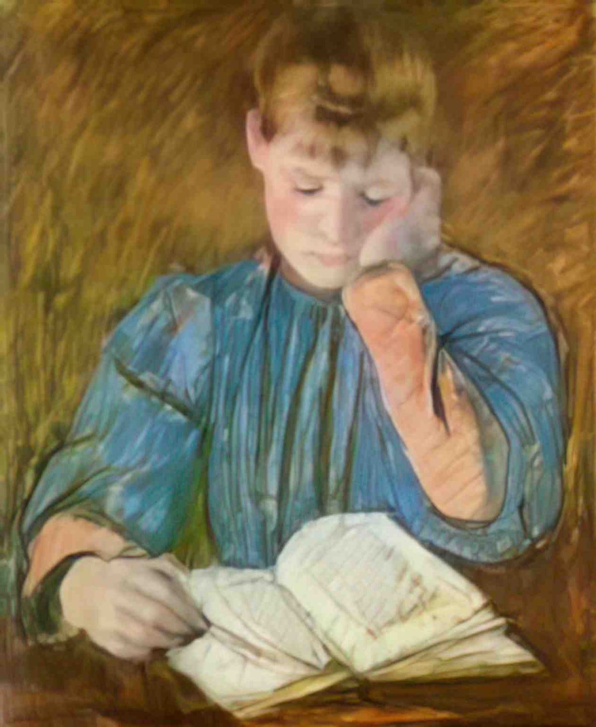 Mary Cassatt the pensive reader Art A4 Photo Print