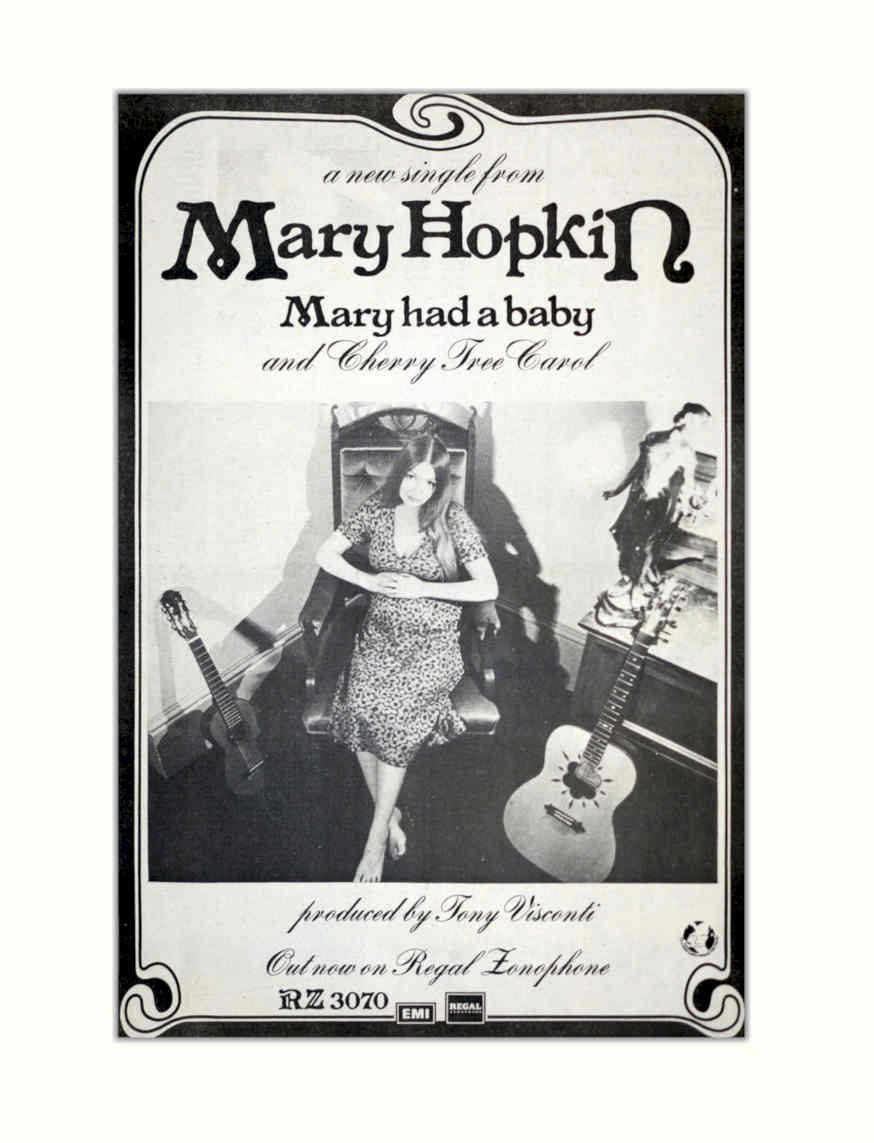 Mary Hopkin Guitar Vintage Retro Advert Poster A4 Photo Print