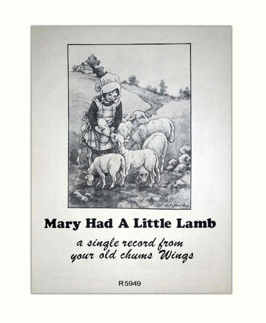 Mary Lamb Wings Vintage Retro Advert Poster A4 Photo Print