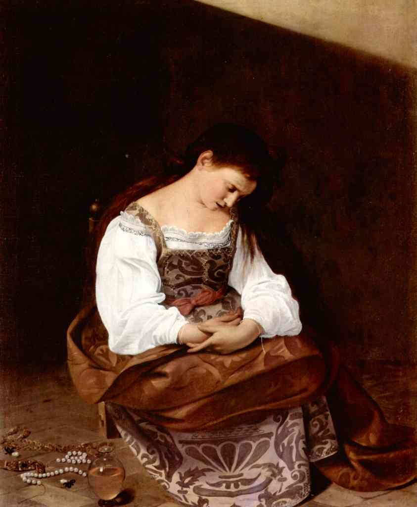 Mary Magdalene Caravaggio A4 Photo Print