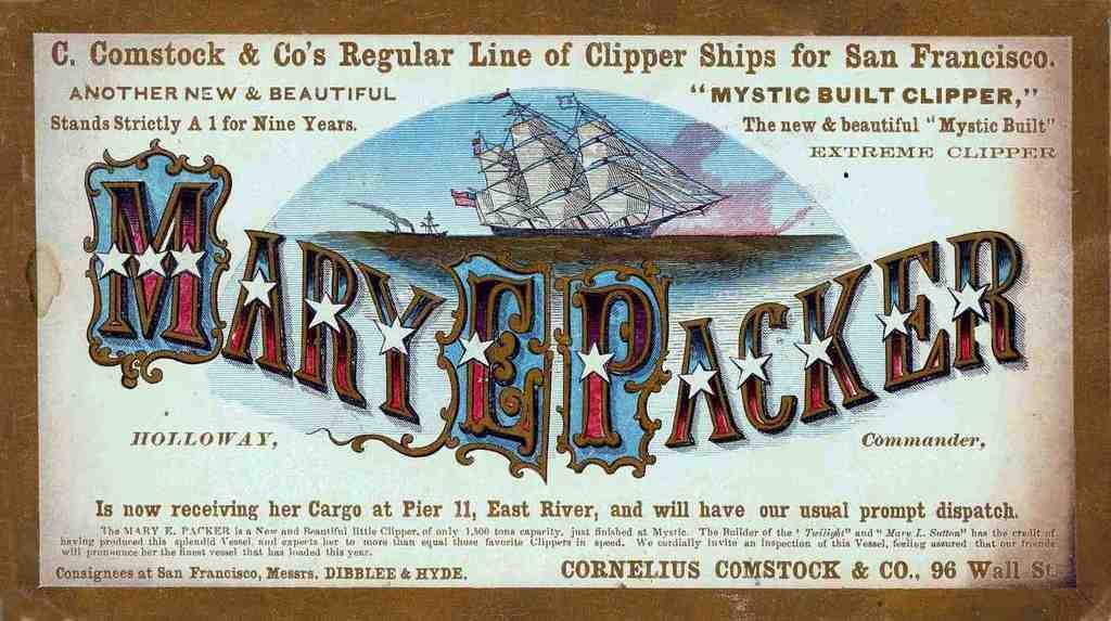 Mary Packer Clipper Advert Vintage A4 Photo Print