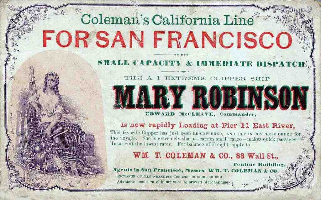 Mary Robinson Clipper Advert Vintage A4 Photo Print